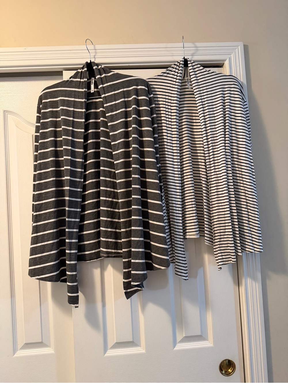 2pc Striped Women’s cardigan- Black & White